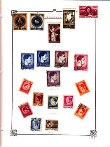 ROMANIA Old Stamps Roumanie vieux timbres sur feuiles d'albums lot 439 - Imagen 1 de 1