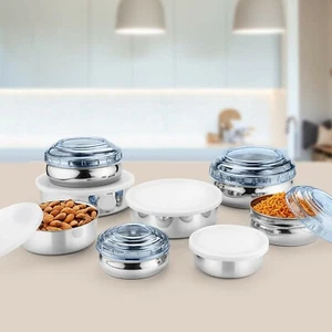 Wibsil Grocery Container Set With Lid Bowl 8 Pcs Set - Picture 1 of 6