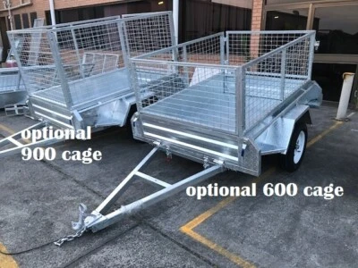6x4 galvanised single axle box trailer with 600mm cage - image 1 of 3