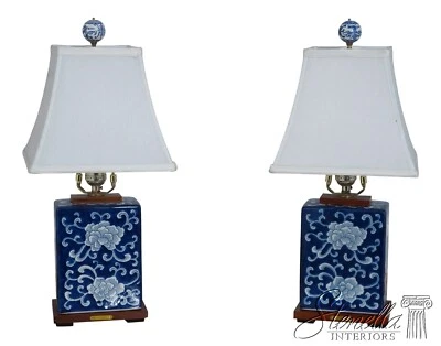 LF68168: RALPH LAUREN Chinoiserie Blue & White Table Lamps - Image 1 of 4