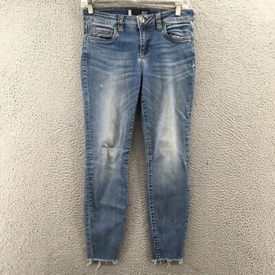 KUT From The Kloth Ankle Jeans Womens 2 (actual 29x25.5) Blue Denim Mid Rise Zip - Image 1 of 4