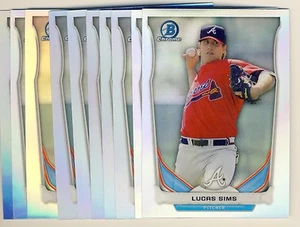 (20) 2014 Bowman Chrome Draft Refractor LUCAS SIMS Rookie LOT Braves TP13 - Bild 1 von 1