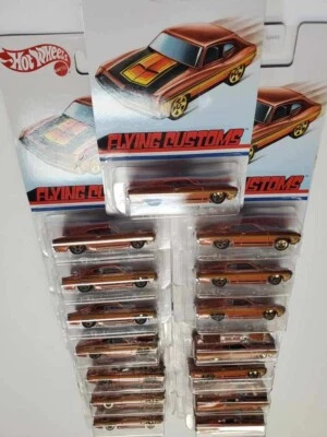 HOT WHEELS FLYING CUSTOMS 1970 Ford Torino 1/64 GOLD BROWN 15 lot NIB - Image 1 of 4