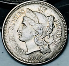 1865 Three Cent Nickel Piece 3C Civil War Date Choice US Type Coin CC20549