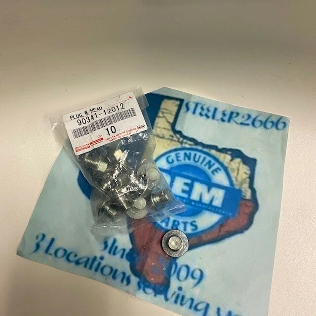 (10) GENUINE TOYOTA LEXUS ENGINE OIL DRAIN PLUG GASKET OEM 90341-12012 - Image 1 of 3