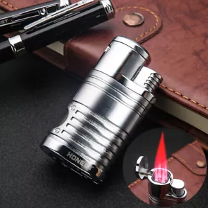 4 Flame Windproof Cigarette Lighte Jet Lighter Smoking Belt Cigar Cutter Gadget - Picture 1 of 13