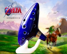 12 Hole Ocarina Ceramic Alto C Legend of Zelda Flute Blue Instrument