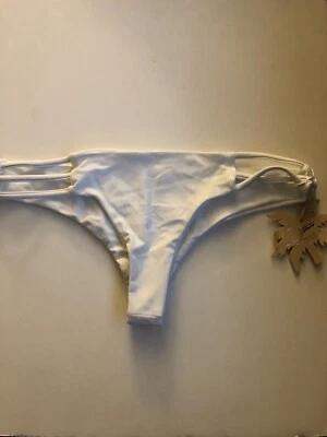 Traje de baño Bettinis blanco descarado bikini con tiras para mujer talla mediana nuevo con etiquetas Foto 1 de 2