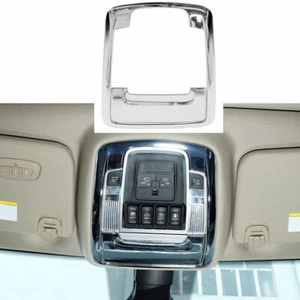 Chrome Roof Reading Light Lamp Decor Cover Trim Bezels For 2018+ Dodge Ram 1500 - Picture 1 of 8