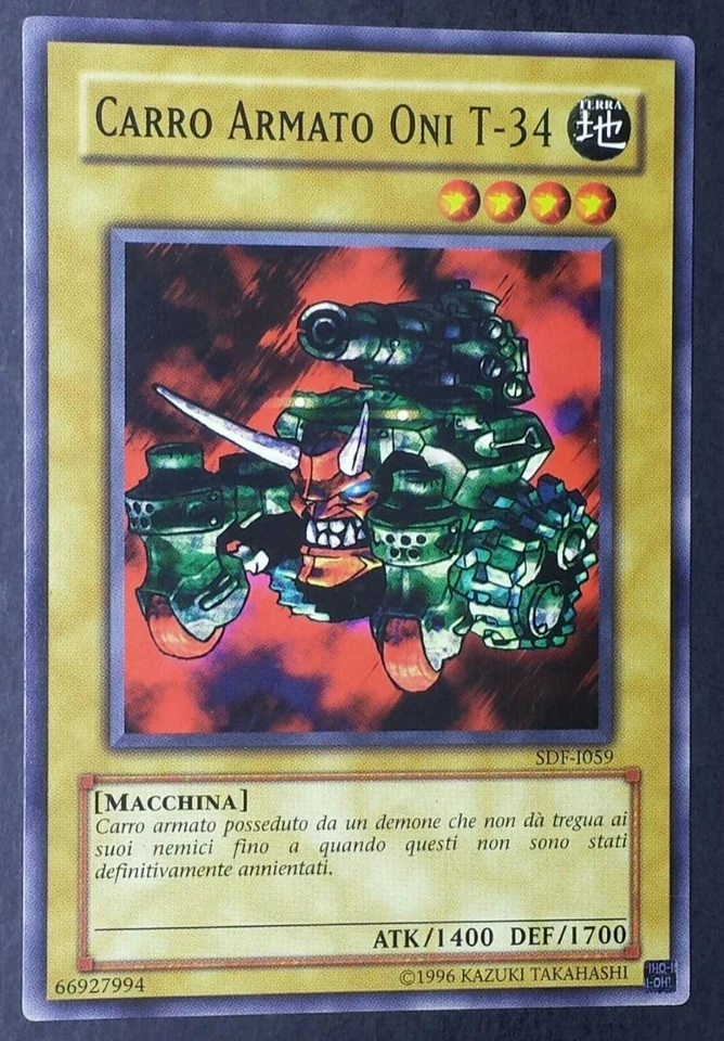 CARRO ARMATO ONI T-34 Comune in Italiano SDF-I059  YUGIOH - Immagine 1 di 1
