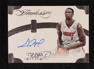 2013-14 Panini Flawless NBA Signatures /20 Chris Bosh #NB-CB Auto HOF