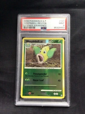 Pokemon Cards: Legends Awakened Reverse Holo: Weepinbell 127/146 PSA 9 - Image 1 of 4