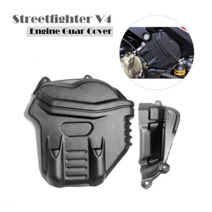 Real Carbon Fiber Fairing for Ducati Streetfighter V4 Panigale 18-21Engine Cover - Picture 1 of 12