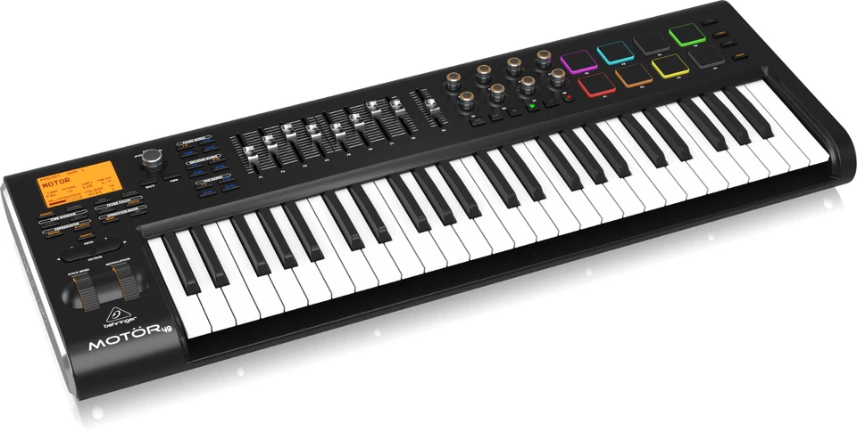 Behringer MOTOR 49 49-Key USB/MIDI Controller Keyboard w/ Touch-Sensitive Pads - Image 1 of 4