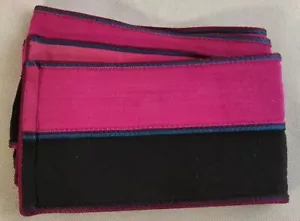 Lindo cinturón de tela mediano para mujer vintage años 90 temático púrpura y negro talla M - Imagen 1 de 3