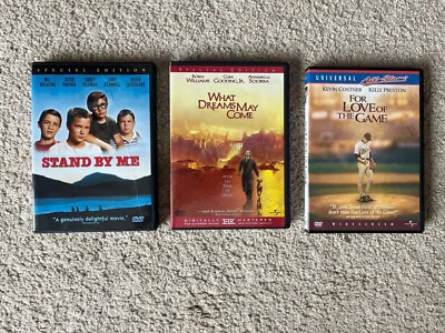 DVD lot 3 What Dreams May Come, Stand by Me, & For the Love of the Game Drama NM - Image 1 of 2