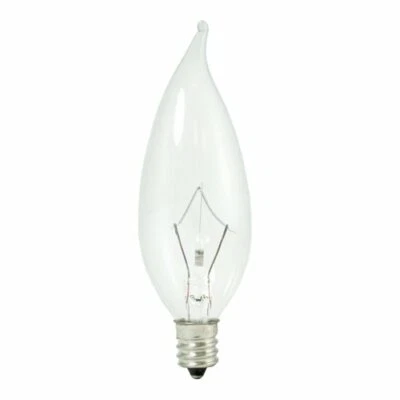 Bulbrite KR25CFC/32 25W Krystal Touch Flame Tip Chandelier Bulb (CA10), Candelab - Image 1 of 2