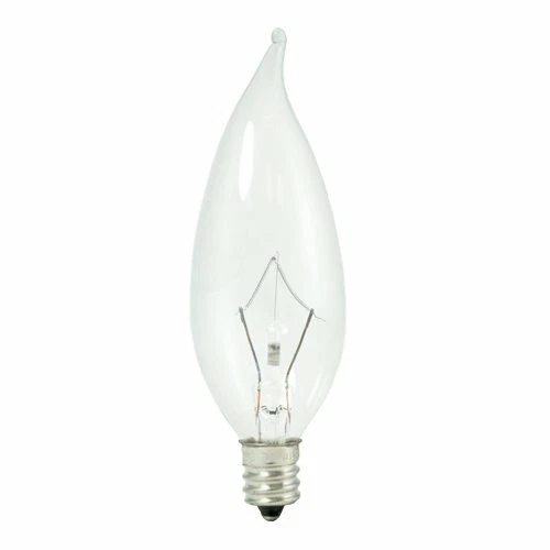 Bulbrite KR25CFC/32 25W Krystal Touch Flame Tip Chandelier Bulb (CA10), Candelab - Image 1 of 2
