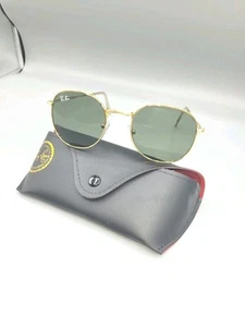 Pre-owned Ray Ban Sunglasses RB3447 001 Round Metal Gold Frame Classic With Case - Picture 1 of 6