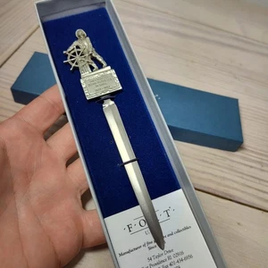 Vtg Sea Captain Letter Opener Pewter New In Box By Fort - Picture 1 of 5