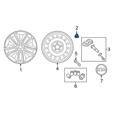 For Kia Sorento 2016-2020 Kia 529503Y000 Wheel Lug Nut Foto 1 de 4