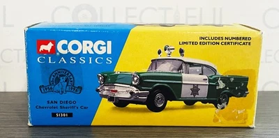 CORGI #51301 - CHEVROLET SAN DIEGO POLICE SHERIFF'S CAR - DIECAST - 1:43 MIB 🔥 - Image 1 of 2