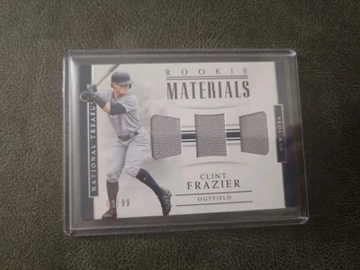 2018 PANNI NATIONAL TREASURES ROOKIE MATERIAIS TRIPLOS CLINT FRAZIER RC #/99  - Imagem 1 de 2