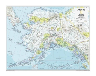 National Geographic: Alaska Wall Map - 28 x 22 inches - Paper Rolled - Image 1 of 2