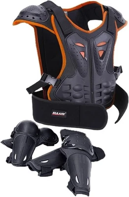 Traje de armadura de motocicleta para niños de 5 piezas ligero pecho espalda codo rodilleras M Foto 1 de 4