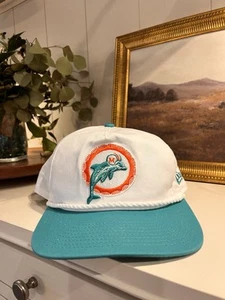 Men's New Era White Miami Dolphins Murray A-Frame Golfer 9FORTY Snapback Hat - Picture 1 of 7