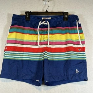 Costume da bagno An Original Penguin Munsing Wear retrò multicolore foderato a righe 36 - Foto 1 di 11