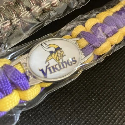 Minnesota Vikings NFL Paracord Bracelet  Survival Bracelet 2 Pack See Desc #1417 - Image 1 of 4