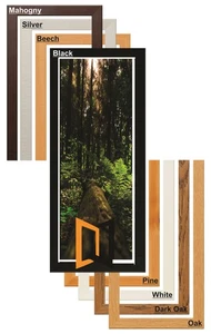 Marco de fotos negro roble blanco marco de fotos marco de póster montaje en madera marco ajustado - Imagen 1 de 4