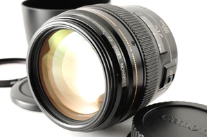 [Near Mint] Canon EF 100mm f/2 USM Telephoto Lens w/Caps Filter From JAPAN - Picture 1 of 12
