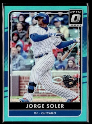 2016 Donruss Optic Aqua Jorge Soler 227/299 Chicago Cubs #98 - Image 1 of 2
