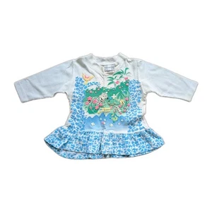 Vintage SPUMONI By Rose Cage Crewneck Shirt 2T Wild Safari Animals Colorful - Picture 1 of 12