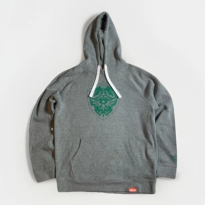 Legend of Zelda Sudadera Para Hombre 2XL Gris/Verde Nintendo Polar Sudadera con Capucha Y2K Foto 1 de 4