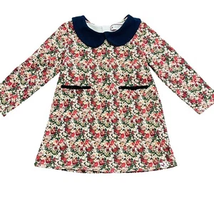 SweetHoney Girls Size 6 Floral Collared Long Sleeve Dress New - Picture 1 of 4