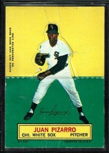 1964 TOPPS BASEBALL CHICAGO WHITE SOX JUAN PIZARRO STAND UP CARD ODD-BALL GOOD