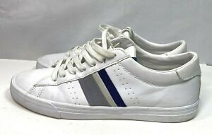 Pull & Bear Men’s Casual Shoes Lace Up Low Top White Sneakers US Size 9M.