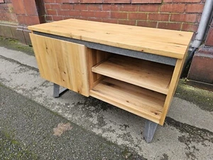 Modern Solid Oak TV Unit - Boston Range Furniture Oakland - Excellent Condition! - Picture 1 of 14