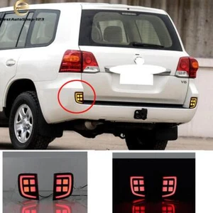 For Toyota Land Cruiser 2008-2015 2PC LED Rear Bumper Light Rear Fog Brake Lamp - Picture 1 of 9