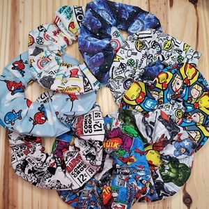 Avengers Scrunchies | Hecho a mano en EE. UU. | Silicona elástica de larga duración - Imagen 1 de 11