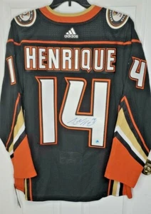 ADAM HENRIQUE ANAHEIM DUCKS Authentic Autographed ADIDAS Jersey SZ - 52 COA - Picture 1 of 11