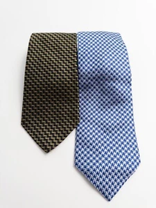 Set of 2 Express Tie Pointed Classic USA Made Wavy Zig Zag 59" x 3.75" - Picture 1 of 6