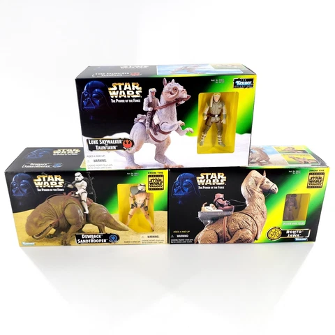 Star War Power of the Force 3.5" Action Figures Lot Of 3 Tauntaun Dewback Ronto Cover