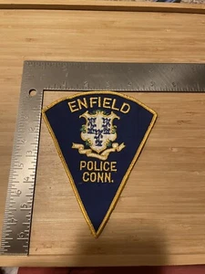 Enfield Connecticut Police Department Shoulder Patch Pendant Blue And Yellow - Picture 1 of 2
