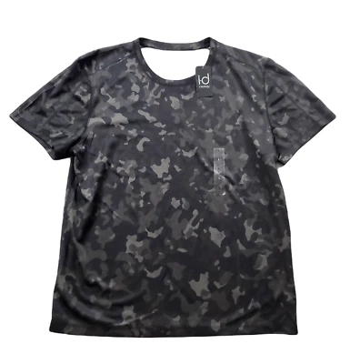 ID Ideology Birdseye Camo Printed Training T-Shirt Mens Large Deep Black - Image 1 of 4