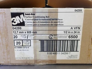 1 NEU! Box mit 20 3M Scotch-Brite 1/2" x 24" Oberflächenkonditionierungsgürtel 04299 - Bild 1 von 2