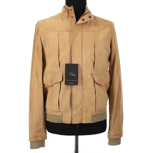 Hettabretz neu mit Etikett Ziegenleder Lederjacke Größe 50 (~ Small US) in camel hellbraun - Bild 1 von 23